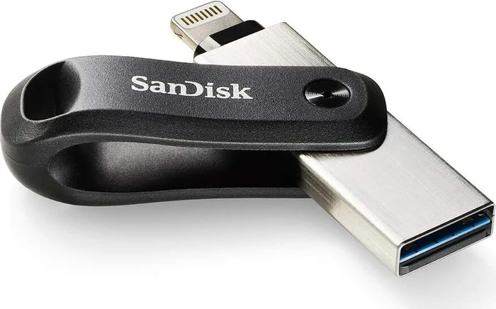 SanDisk iXpand Go 128GB, USB-A + Apple Lightning, USB 3.2 Gen 1×1, USB 2.0