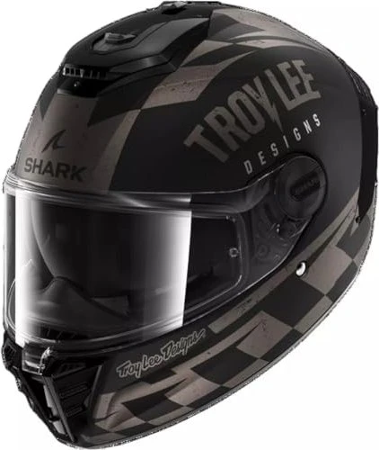 Shark Spartan RS Raceshop Troy Lee matt schwarz/grau