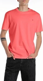 Replay Logo-Stickerei T-Shirt kurzarm poppy red (Herren)