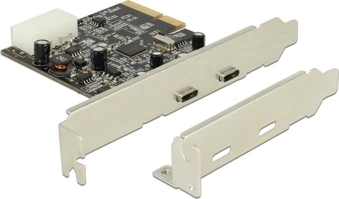 DeLOCK USB 3.1 Host Controller Card, 2x USB-C 3.1, PCIe 3.0 x2