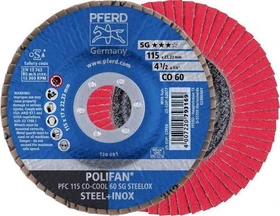 Pferd PFC 115 CO-COOL 60 SG STEELOX POLIFAN Fächerschleifscheibe K60, 115x22.23mm, 10 Stück