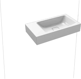 Kaldewei Cono 3073 Wandwaschtisch 55x30x10cm, mit Hahnloch links, warm grey 10