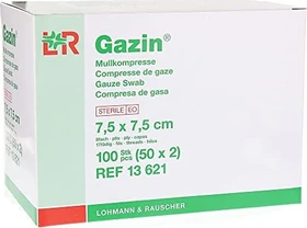 Lohmann & Rauscher Gazin Mullkompresse steril 8-fach, 7.5 x 7.5cm, 100 Stück (50x 2 Stück)