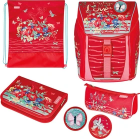 Herlitz Filo Light Plus Vintage Love Schultaschen-Set, 5-tlg.