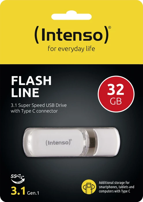 Intenso Flash Line 32GB, USB-C, USB 3.2 Gen 1×1