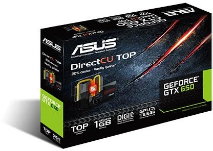 ASUS GeForce GTX 650 DirectCU TOP, GTX650-DCT-1GD5, 1GB GDDR5, VGA, 2x DVI, HDMI