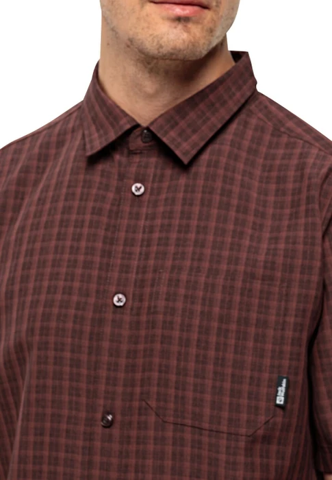 Jack Wolfskin El Dorado Hemd kurzarm dark mahogany check (Herren)