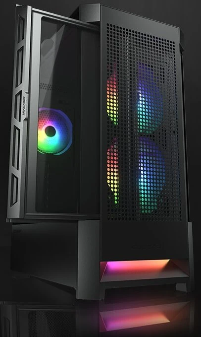 Cougar Airface RGB, schwarz, Glasfenster