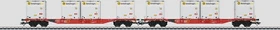 Märklin - Spur H0 Güterwagenset - Container-Tragwagen-Set mit WoodTainer XS Container Sgns 691