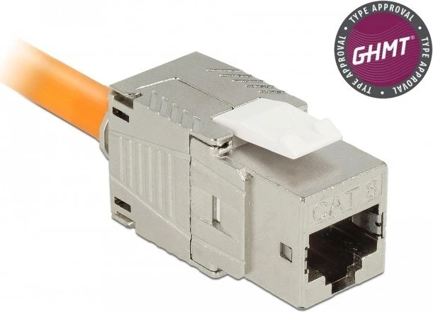 DeLOCK Keystone Modul RJ-45 Buchse via Verlegekabel Cat8