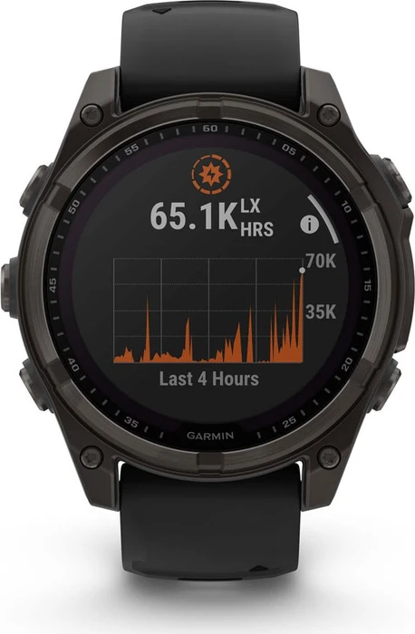 Garmin Fenix 8 47mm Sapphire Solar carbon grey/black-pebble grey silicone