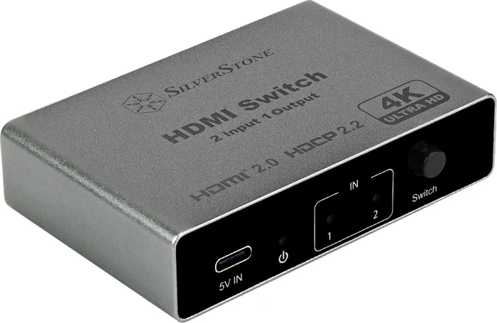 SilverStone HSW21, HDMI Switch 2 in 1 out 4K/60Hz