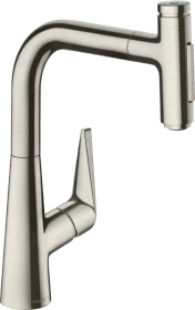 Hansgrohe Talis Select M51 220 2jet ausziehbar mit Schlauchbox edelstahl finish