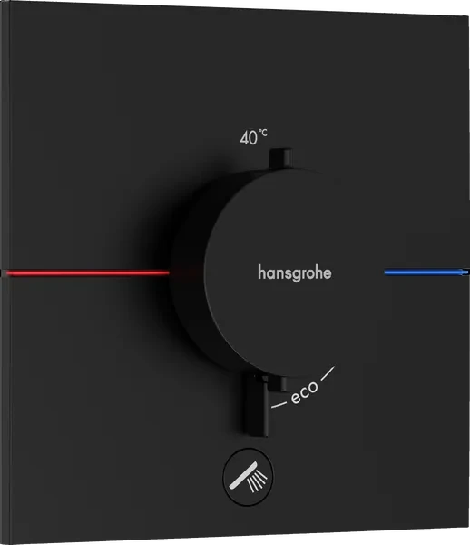 Hansgrohe ShowerSelect Comfort E Thermostat Unterputz für 1 Verbraucher und einen zusätzlichen Abgang mattschwarz