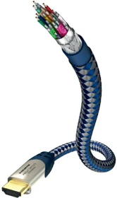 in-akustik Premium High Speed mit Ethernet HDMI 2.0a Kabel blau/silber, 2m