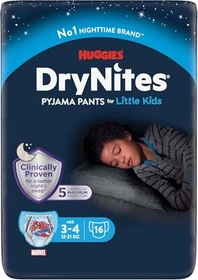 Huggies DryNites Boys Einwegwindel, 36M-5J, 16-23kg, 16 Stück
