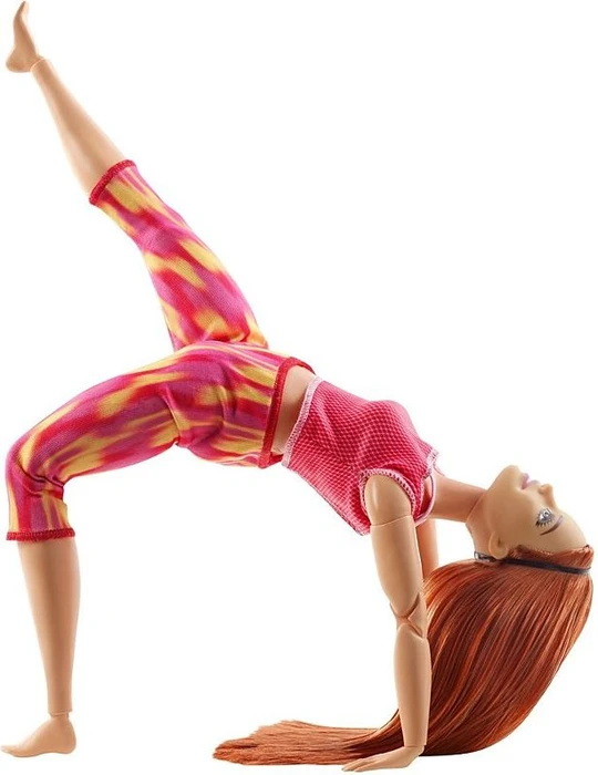 Mattel Barbie - Made to Move curvy rotes Haar