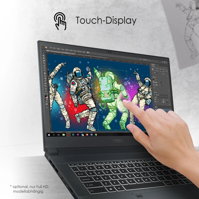 MSI Creator 15 470-A10UGT, Carbon Gray, Core i7-10870H, 32GB RAM, 1.02TB SSD, GeForce RTX 3070, DE