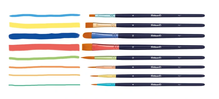 Pelikan Schulpinselset Premium 8 Synthetik Pinselset, 8-tlg.