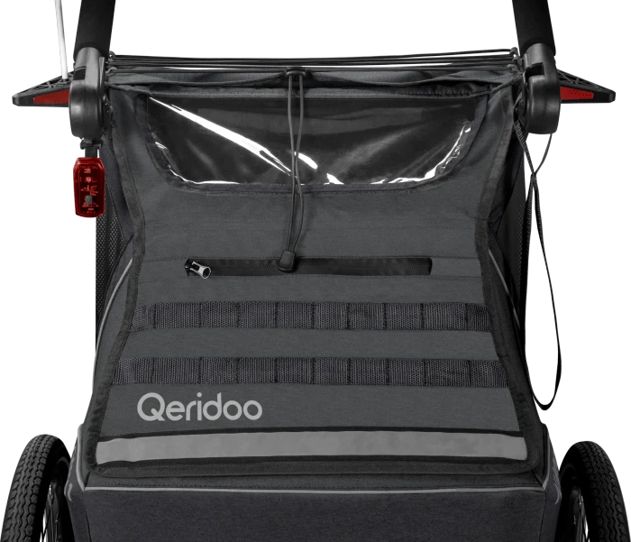 Qeridoo Kidgoo 2 Fahrradanhänger steel grey (Modell 2023)