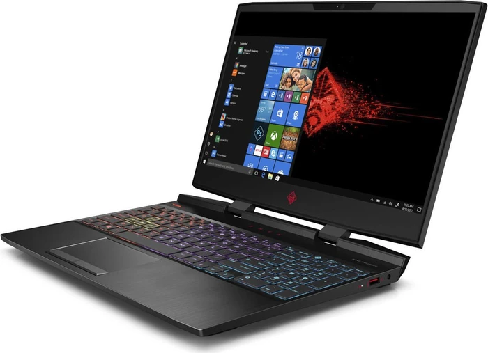 HP OMEN by HP Laptop 15-dc0314ng, Shadow Black, Core i7-8750H, 16GB RAM, 256GB SSD, 2TB HDD, GeForce GTX 1060, DE