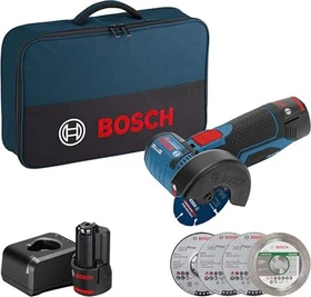 Bosch Professional GWS 12V-76 Akku-Winkelschleifer inkl. Tasche + 2 Akkus 2.0Ah