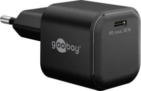 Wentronic USB-C PD GaN Fast Charger Nano (30W) schwarz
