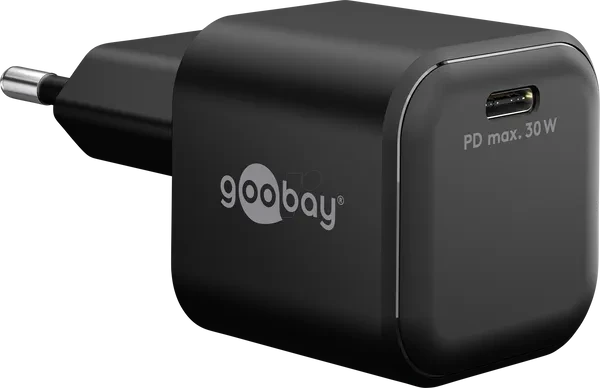 Wentronic USB-C PD GaN Fast Charger Nano (30W) schwarz