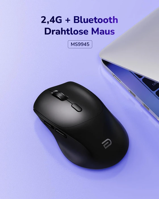 Cudy MS9945 Ergonomic Wireless Mouse, schwarz, USB/Bluetooth