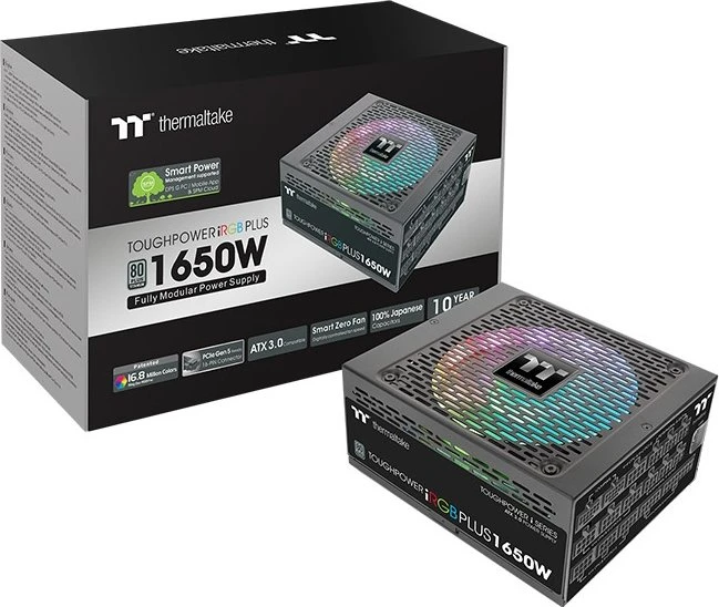 Thermaltake Toughpower iRGB PLUS Titanium Gen5 1650W, ATX 3.0