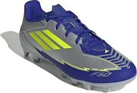adidas F50 Club FG/MG silver metallic/solar yellow/lucid blue