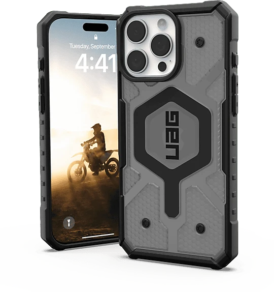 UAG Pathfinder Clear Case für Apple iPhone 16 Pro Max ash