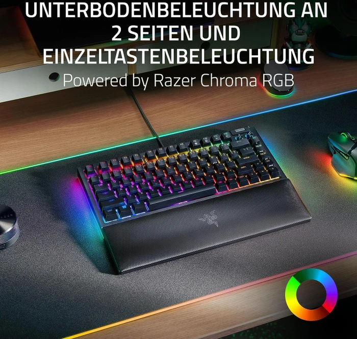 Razer BlackWidow V4 75%, hot-swap, Razer ORANGE Tactile Gen-3, USB, EN