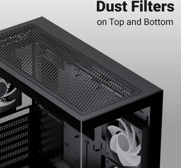 AeroCool P500D Black, Glasfenster