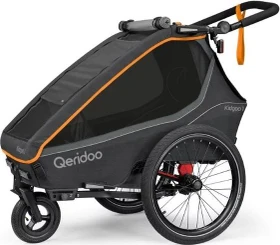 Qeridoo Kidgoo 1 Fidlock Edition Fahrradanhänger orange