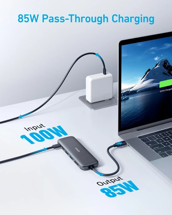 Anker 332 5-in-1 Multiport-Adapter, schwarz, USB-C 3.0 [Stecker]