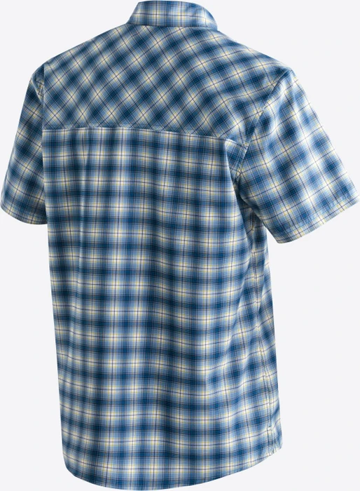 Maier Sports Kasen Hemd kurzarm blue check (Herren)