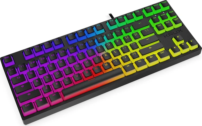 Krux Atax Pro RGB Pudding, TKL, schwarz, LEDs RGB, Gateron YELLOW, USB, US