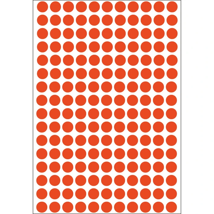 Herma Markierungspunkte 8mm rot, 32 Blatt