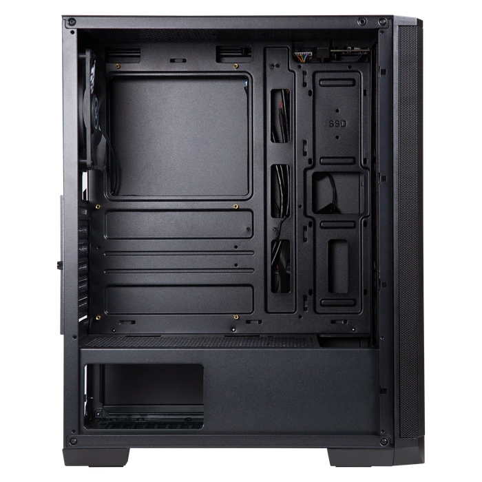 BitFenix Nova Mesh SE TG, schwarz, inkl. 2x Lüfter, Glasfenster