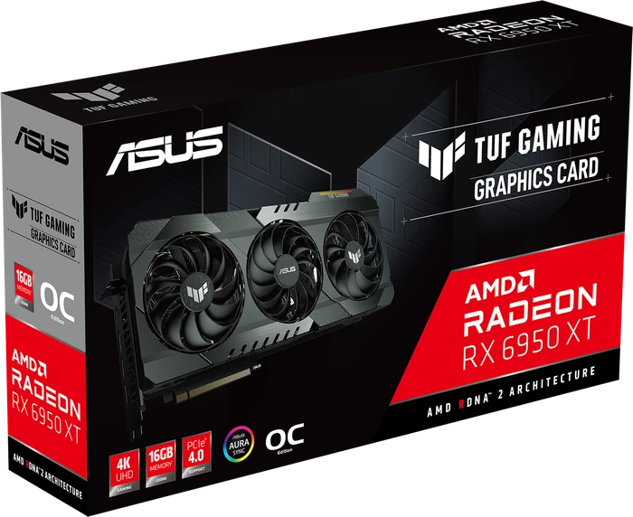 ASUS TUF Gaming Radeon RX 6950 XT OC, TUF-RX6950XT-O16G-GAMING, 16GB GDDR6, HDMI, 3x DP