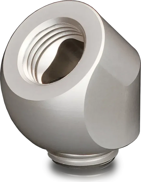 Thermal Grizzly DeltaMate Rotary 45°-Verbinder G1/4", matt nickel