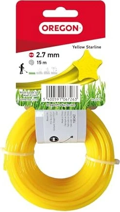Oregon Starline Trimmerfaden für Rasentrimmer gelb, 2.7mm/15m