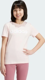adidas Essentials Linear Logo Cotton Slim Fit T-Shirt kurzarm sandy pink/white (Junior)