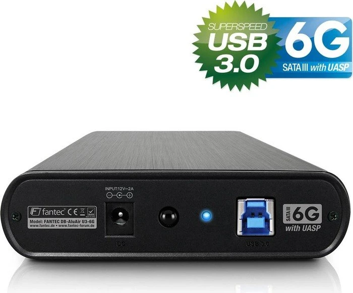 Fantec AluAir U3-6G schwarz, USB-B 3.0