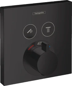 Hansgrohe ShowerSelect Thermostat mit 2 Ventilen mattschwarz