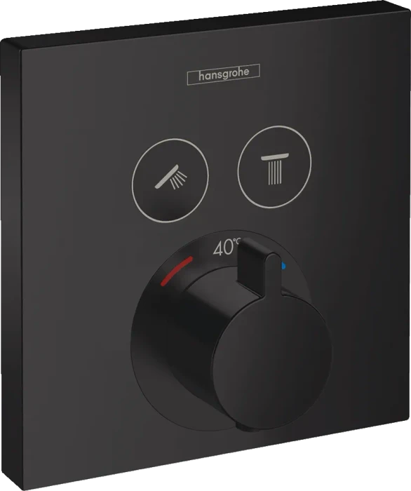 Hansgrohe ShowerSelect Thermostat mit 2 Ventilen mattschwarz