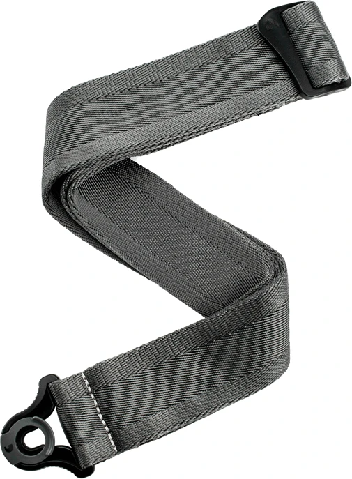 D'Addario Auto Lock Nylon Guitar Strap Metal Grey