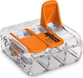 Wago COMPACT-Verbindungsklemme bis 4mm² 3-Leiter, 10 Stück