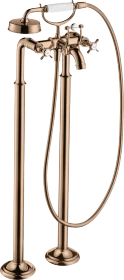 Hansgrohe Axor Montreux 2-Griff Wannenarmatur bodenstehend mit Kreuzgriffen polished red gold